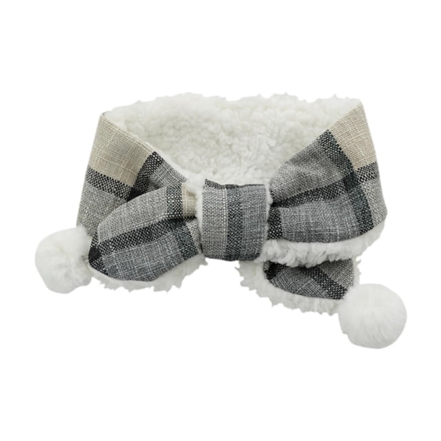 Bufanda Cálida de Invierno perfecl Ropa para el cuello para perros gris S