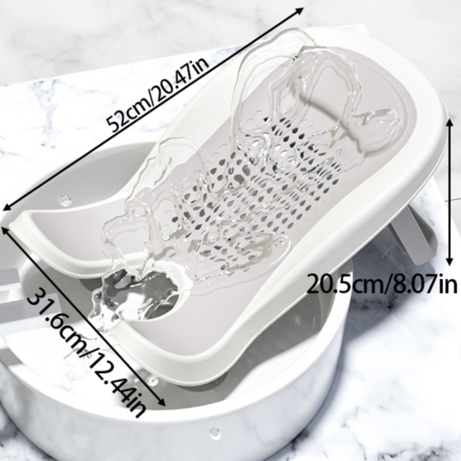 Xoxingysm Baby Bathtub Lying Shower Tray Yellow,Multifunctional Infant Lying Down Shower Basin for Home Use Counter Or Bathtubs Bathtub Shower Bed