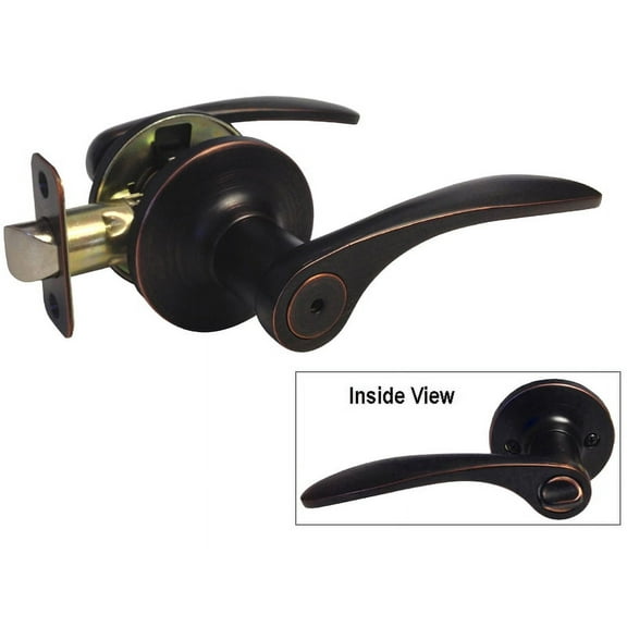 Dark Oil Rubbed Bronze Privacy Lever Bedroom Bathroom- Style 836DBR