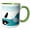 Green/White, variant on 3drose, Arctic Animals - Narwhal Penguin and Orca, 11oz Mug