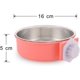 thumbnail image 2 of Birdsgreen Suministros para Mascotas Rosa (M 17 * 5) Tazón para Jaula para Perros Cuenco Colgante de Acero Inoxidable extraíble para Mascotas Jaula Tazón de Agua pequeño Alimentador Comida para Perros Gatos Conejos Rojo Verde, 2 of 5