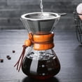 thumbnail image 4 of Minimalist Home Drip Coffee Maker Set with Glass Filter Cup - Compact 600ml Round-Bottom Pot for Daily Brewing, Portable Small Household Use, Modern Aesthetic Design, Affordable 5-10 Yuan Value, 4 of 5