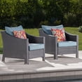 thumbnail image 4 of Best Selling Home Antibes Outdoor Wicker Club Chair with Water-Resistant Cushion, Brown (Set of 2), 4 of 5