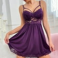 thumbnail image 2 of Fashion Sets for Women Women Chemise Night Gown Lace Modal Sleepwear V-Neck Full Slip Babydoll Lingerie Sexy Nightgowns, 2 of 7