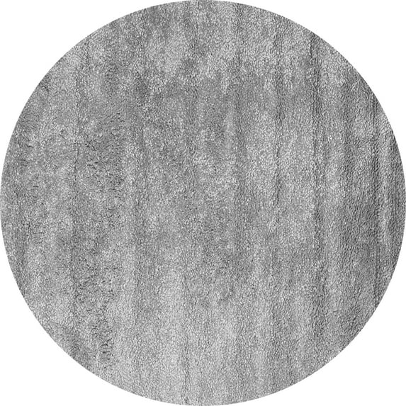 Ahgly Company Indoor Round Abstract Gray Contemporary Area Rugs, 5' Round