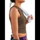 thumbnail image 2 of Camiseta Básica de Tirantes para Mujer, Sin Mangas, Larga, Acanalada, Ajustada, con Espalda Nadadora, Cuello Alto y Cuello Redondo Café L, 2 of 9