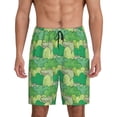 thumbnail image 3 of Lsque Crocodile And Bush Mens Sleep Pajama Shorts,Short Pajama Pants, Cotton Ultra-Soft Knit-Small, 3 of 9