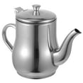 thumbnail image 1 of EeaseCA 1Pc Stainless Steel Oil Container Oil Strainer Pot Oil Dispenser (Silver), 1 of 7