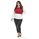 thumbnail image 5 of Blusa con chaleco de perlas Roman Fashion /Tallas Extras, 5102 (Blanco / Vino) vino 38, 5 of 8
