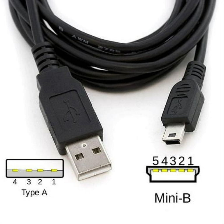 Mini USB Cable 12Ft, Mini USB Cable USB 2.0 Type A to Mini B Cable Male  Cord for GoPro Hero 3+, Hero HD, Cell Phones, MP3 Players, Digital Cameras  etc