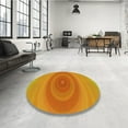 thumbnail image 4 of Ahgly Company Machine Washable Indoor Square Transitional Orange Red Orange Area Rugs, 3' Square, 4 of 7