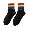 thumbnail image 1 of Calcetines De Tubo Arcoíris Para Mujer Calcetines De Verano Calcetines Finos Y Bonitos De Algodón A Rayas De Tubo Alto Calcetines Deportivos A Prueba De Vientopangjing, 1 of 4