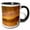 Black/White, variant on 3drose, Tahquamenon River at Sunrise, Paradise, Michigan, Upper Peninsula., 11oz Two-tone Green Mug
