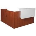thumbnail image 2 of Regency Legacy Single Pedestal Reception Desk with White Transaction Top- Cherry, 2 of 8