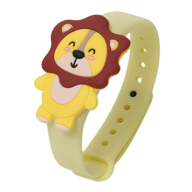 Pulsera repelente de mosquitos con aceite esencial y dibujos animados para niños y adultos León