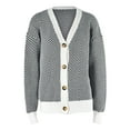 thumbnail image 6 of ShomPort Womens Cardigan Sweaters Fall Open Front Long Sleeve Button down Knitted Cardigans, 6 of 8