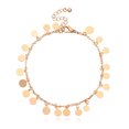 thumbnail image 4 of Thinsony 1 Set Adjustable Layered Anklets Wear-resistant Alloy Ankle Bracelets with Rhinestones Valentines Day for Holiday Gold 1Set, 4 of 6
