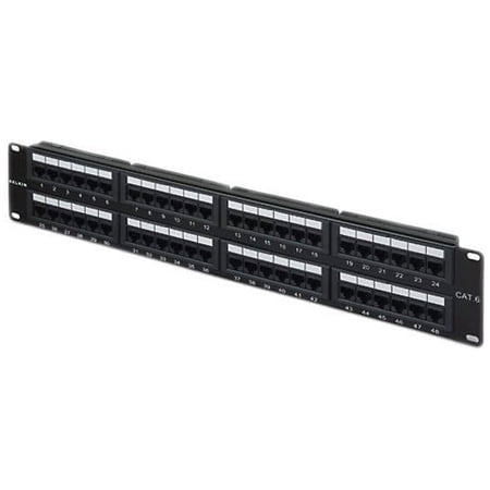 UPC: 0722868493908 | BELKIN F4P638-48-AB5 48 Port Cat6 Patch Panel