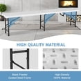 thumbnail image 5 of Dkelincs Folding Bench 6FT Plastic Portable Bench Outdoor Bench Garden Bench with Carrying Handle, 2 Pack, 5 of 7