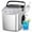 Silver, variant on Simzlife 26 lbs/24H Countertop Ice Maker Machine, 9 Bullet-Shaped Ice in 6 Min, Auto-Cleaning Portable Ice Maker for Kitchen, Home, Office, RV, Black