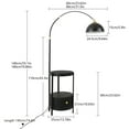 thumbnail image 2 of Modern Foot Switch Floor Lamp Standing Reading Light Bedroom Living Room Light W/o Bulb for Living Room, 2 of 24