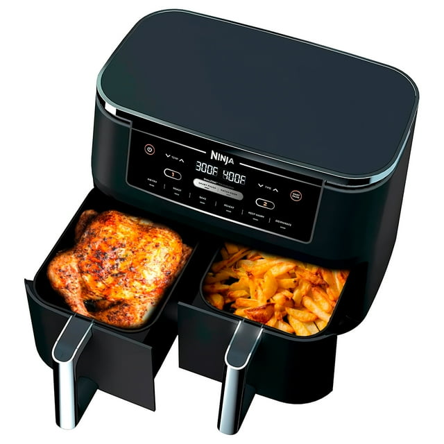 Freidora de aire Ninja Foodi 10 QT 6 en 1 con 2 canastas XL Reacondicionado