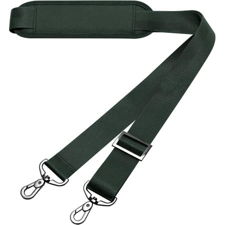 GZhLonKiMa 56 inch Shoulder Strap  Adjustable Thick Soft Universal Replacement Non-Slip Fit Padded with Metal Swivel Hooks for Laptop Shoulder Bag/Laptop Messenger Bag/Crossbody Bag  Black