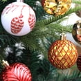thumbnail image 4 of Christmas Balls Ornaments for Xmas Tree - Shatterproof Christmas Tree Decorations Large Hanging Coloured Drawing Balls, 8PCS (2.36" in Dia), 4 of 8