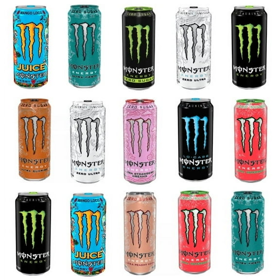 Dana Market - Monster Energy Drink Variety of Multi Flavors 16 fl. oz. (Pack of 15)