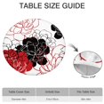 thumbnail image 6 of Lightweight Elastic Round Tablecloth with Subtle Floral Design, Water-Resistant and Washable Polyester, Ideal for Spring, Fits 44-52 Inch Table, 6 of 7
