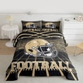 thumbnail image 2 of jejeloiu Football Sport City Twin Comforter Sets,Kids Rugby Helmet Bedding Set For Boys Teens Reversible 2-Piece, 2 of 8