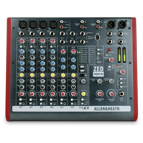 Mezcladora de Audio Compacta ZED-10FX Allen&Heath Multiefectos 10 Canales