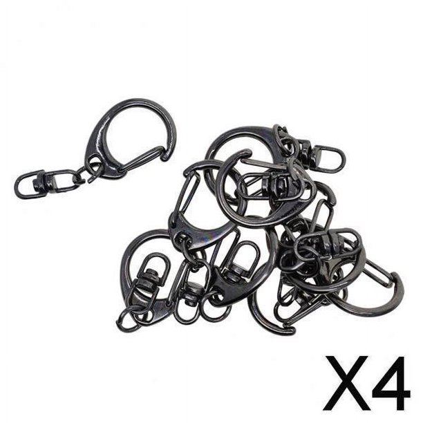 4x10 Piezas de Cierre de Langosta de Metal Clásico de Alta Resistencia, Llavero con Gancho a Presión, Anillos DIY, Llaveros de Moda Retro, Accesorios 4 piezas