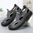 thumbnail image 6 of pwidon Men's Closed Toe Mesh Hiking Sandals Slip On Non Slip Thick Rubber Sole Outdoor Summer Walking Shoes Gray 45, 6 of 6