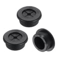 thumbnail image 1 of Uxcell 3 Pack Cable Cord Grommet, 1" Inch (25mm) Desk Grommet Flexible Rubber Grommets Wire Hole Cover Pass Through for Office Computer Desk Wire Organizer, Black, 1 of 7