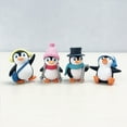 thumbnail image 3 of Cute Winter Penguin Figurine - Adorable Desktop Ornament for Micro Decoration for Home and Seasonal Décor, 3 of 7