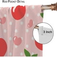 thumbnail image 6 of Cherry Blackout Curtains, Summer Fruit Cherry Love Pattern Style, Kids Girls Bedroom Living Room Blackout Decorative Curtains, 2 Panel Set,42X63 Inch, 6 of 6