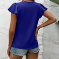 thumbnail image 5 of Women's Summer Loose Casual Short Sleeve Chiffon Top T-Shirt Blouse,S-2XL, 5 of 7