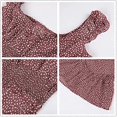 thumbnail image 4 of ZHAOCHENG Vestido mini de verano con escote en forma de corazón y mangas con volantes para mujer, talla L, rojo, 4 of 4