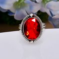 thumbnail image 3 of Red Garnet 925 Sterling Silver Ring V5111, Garnet Ring, Gemstone Ring, Handmade Ring, Red Ring, Oval Ring, Gift For Her, Wedding Gift, Birthday Gift,, 3 of 4