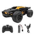 thumbnail image 1 of Coche de juguete Control remoto RC Camión eléctrico de escalada todoterreno de alta velocidad con cargador de luz Niños Regalo para niños, Amarillo Inevent FN000298-01B, 1 of 7
