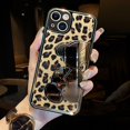 thumbnail image 1 of Funda de teléfono de cuero con estampado de leopardo para Iphone, carcasa protectora de lujo Original con espejo HD a prueba de golpes para Iphone 14, 13, 12, 11 Pro Max, X, 8 Plus Fivean unisex, 1 of 2