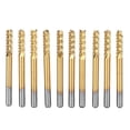 thumbnail image 1 of Meuleuse d'Extrémité en Carbure Revêtue Meuleuses d'Extrémité en Carbure PCB CNC pour Gravure, Fraises de Perceuse, Roulette 12mm 10 Pcs, Fraises d'Extrémité à Nez Carré, 1 of 8