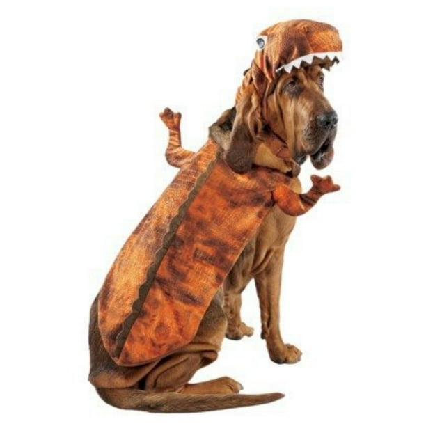 T-Rex Dog Costume Plush Brown Dinosaur Pet Outfit - Walmart.com - Walmart.com