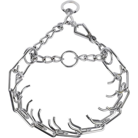 ECWB XL Adjustable Steel Prong Collar with Heavy Duty Quick Release Clap/Snap