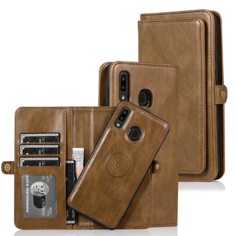 Dteck Wallet Case Compatible With Samsung Galaxy A30 A20 7 Card Slots Pu Leather Credit 6312