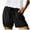 Black, variant on Yourumao Womens Drawstring Shorts Summer Elastic Waist Casual Lightweight Shorts with Pockets Plus Size Comfy Solid