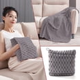 thumbnail image 4 of Dvkptbk Travel Blanket - Premium Blanket Pillow 2In1 Airplane Accessories with Bag Compact Comfortable Perfect Travel Essential Gift for Women Men Blankets & Throws, 4 of 6