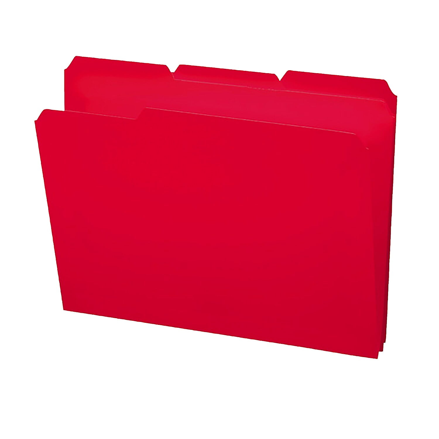 Smead 10501 Waterproof Poly File Folders, 1/3 Cut Top Tab, Letter, Red, 24/Box