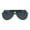 black, variant on Futuristic Flat Panel Shield Robotic Metal Rim Racer Aviator Sunglasses Black